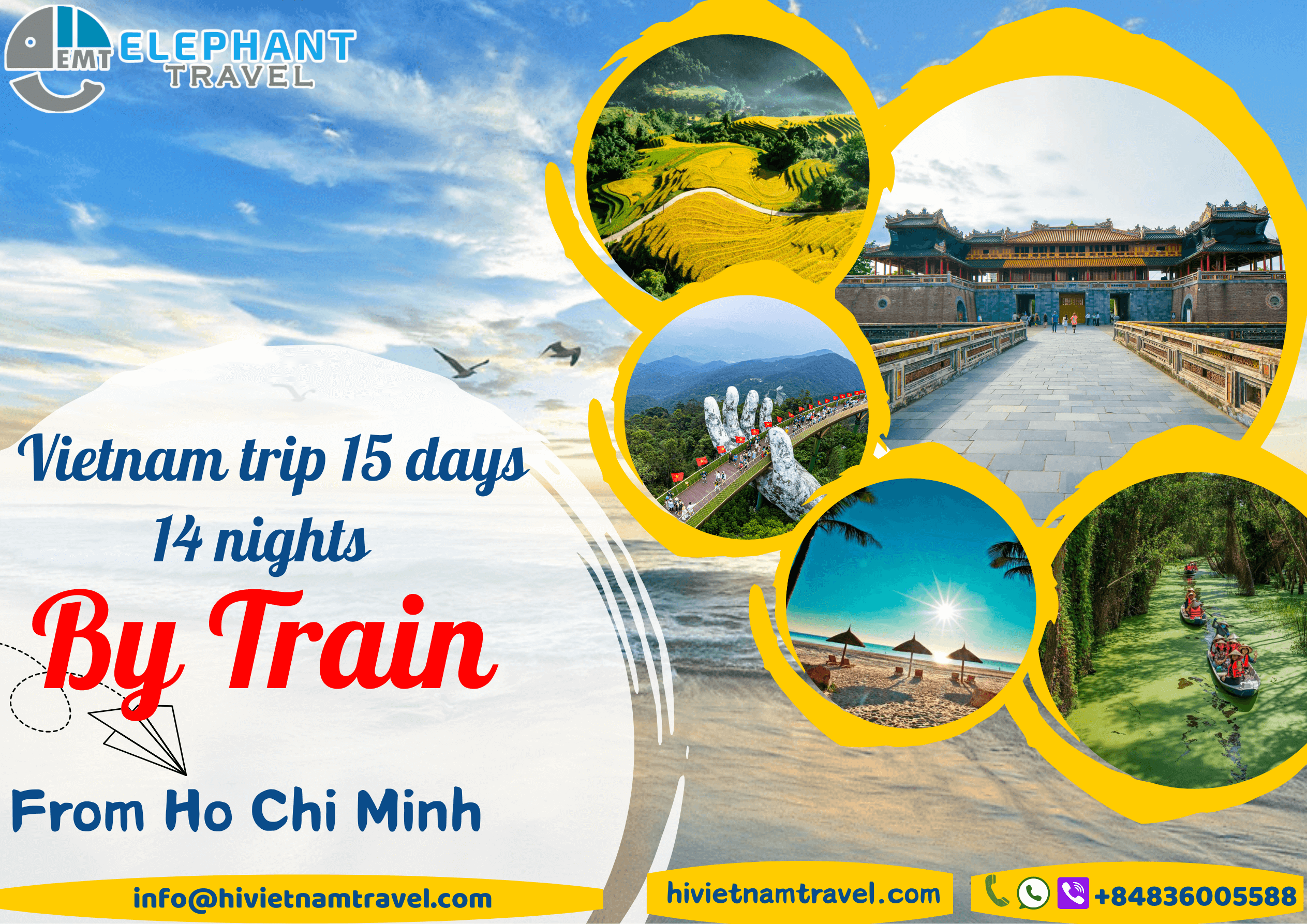 15 Days Vietnam Train Tour from Ho Chi Minh to Hanoi - Elephant Travel