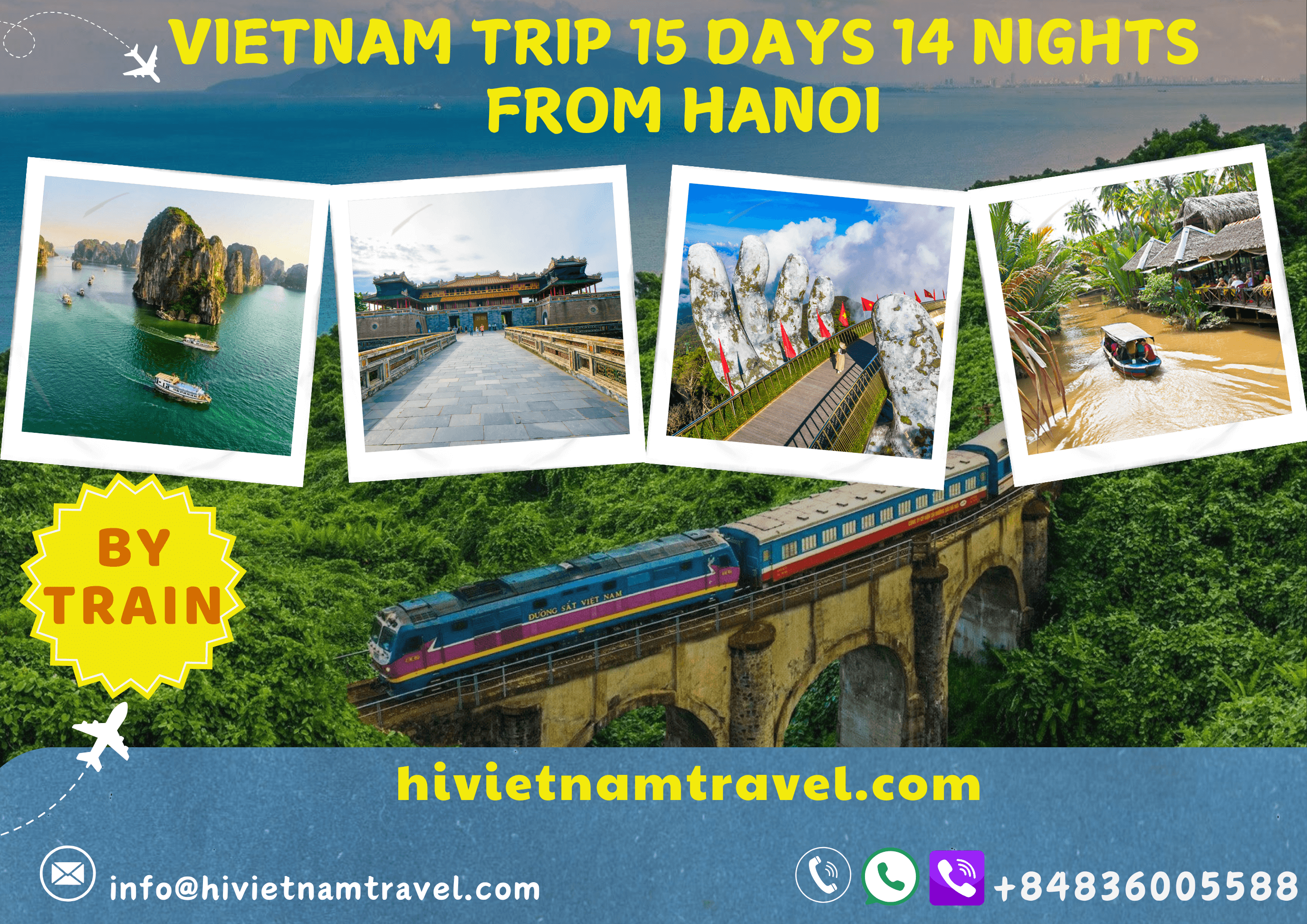 15 days in Vietnam itinerary by Train from Hanoi to Ho Chi Minh City ...